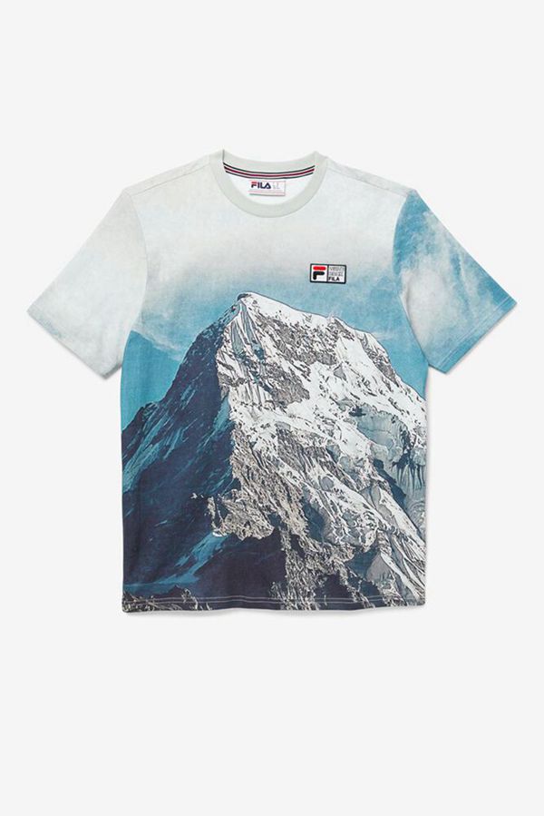 Fila T-Shirt Herr Vita / Svarta - Alps Ärm Graphic,52106-DCKA